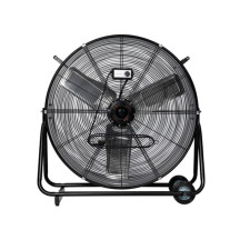 VENTILATEUR DE SOL - TAMBOUR - MÉTAL - Ø 75 cm - NOIR