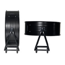 VENTILATEUR DE SOL - TAMBOUR - MÉTAL - Ø 75 cm - NOIR