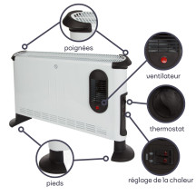 Convecteur chauffant - 3000 W - Turbo