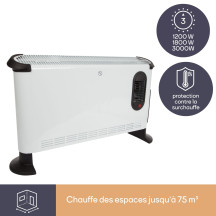 Convecteur chauffant - 3000 W - Turbo