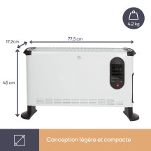 Convecteur chauffant - 3000 W - Turbo