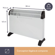 Convecteur chauffant - 2000 W