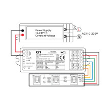 Système multizone - récepteur contrôleur LED 4 canaux