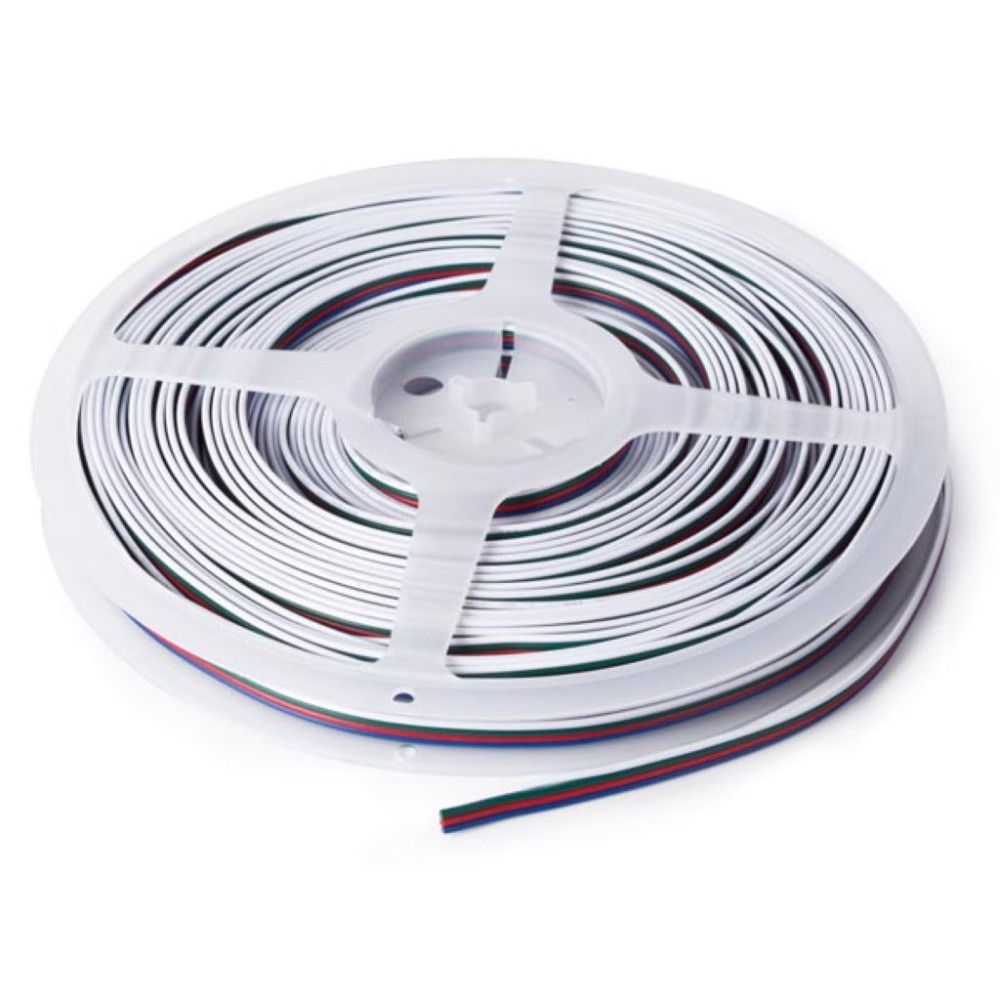 CÂBLE RVB POUR FLEXIBLES LED - 4 CONDUCTEURS - 25 m (4 x 0.33 mm²)