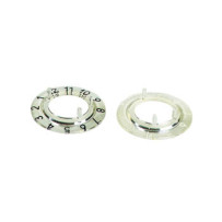 CADRAN POUR BOUTON 15mm (TRANSPARENT - NOIR 11 CHIFFRES)