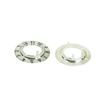CADRAN POUR BOUTON 21mm (TRANSPARENT - BLANC 12 CHIFFRES)