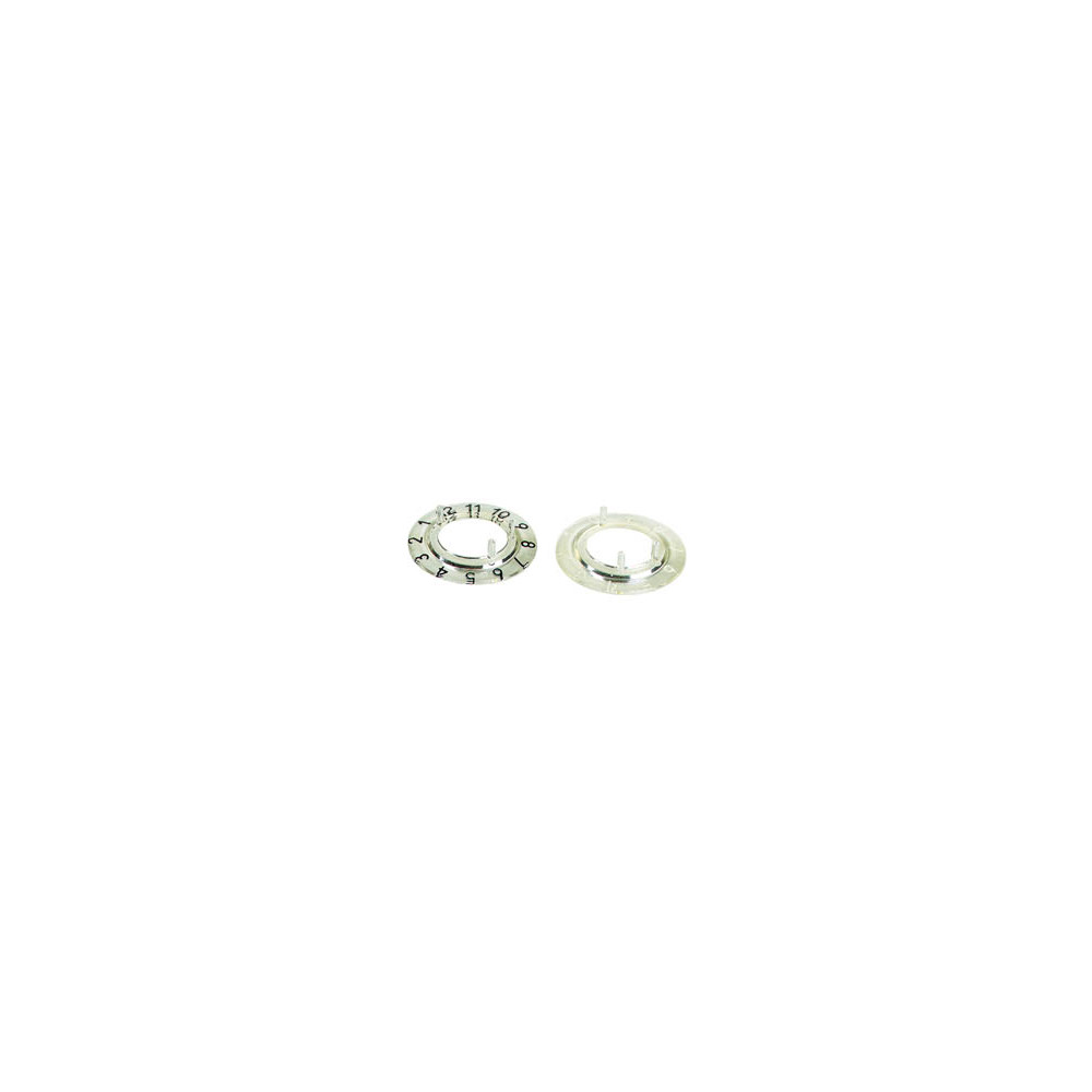 CADRAN POUR BOUTON 21mm (TRANSPARENT - BLANC 12 CHIFFRES)