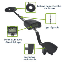 Détecteur de Métaux - Premium - Sensibilité 25 cm