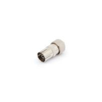 FICHE COAX FEMELLE TV 9.5mm/2.3mm METALLIQUE