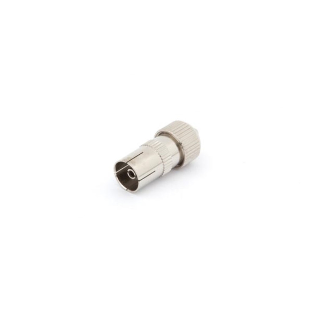 FICHE COAX FEMELLE TV 9.5mm/2.3mm METALLIQUE
