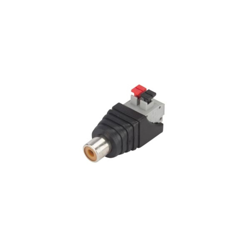 RCA FEMELLE VERS CONNEXION À RESSORT À 2 BROCHES - 5 pcs