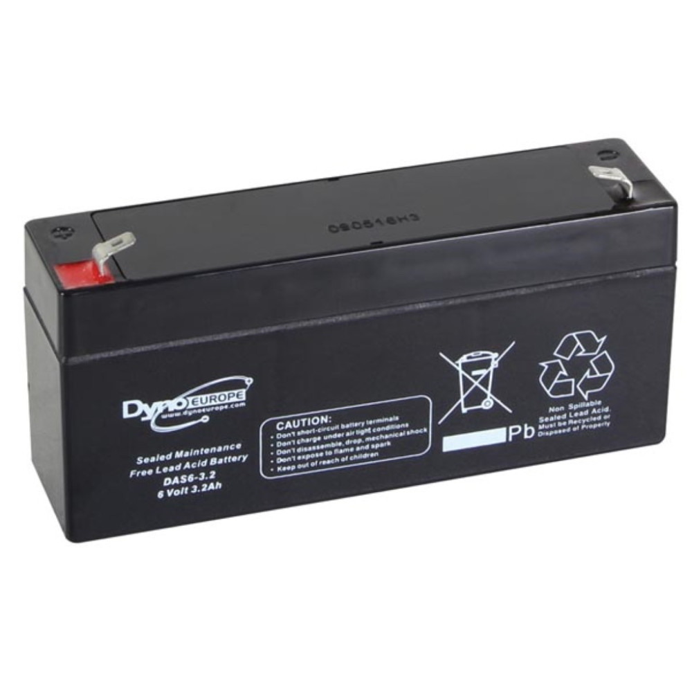 ACCU ACIDE-PLOMB 6 V - 3.2 Ah 134 x 34 x 66 mm