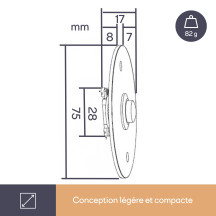BOUTON DE SONNETTE EN ACIER INOXYDABLE - NO