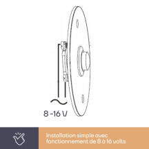 BOUTON DE SONNETTE EN ACIER INOXYDABLE - NO