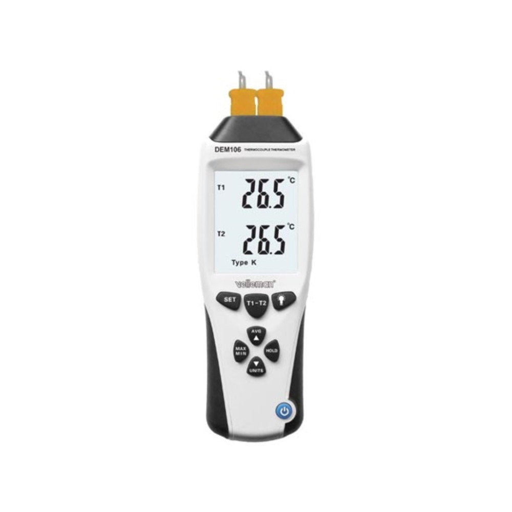 Thermomètre avec thermocouples types K/J