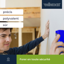 Détecteur adapté au bois, aux métaux ferreux et aux fils sous tension en courant alternatif