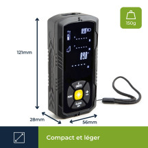 Télémètre laser numérique - 50 m
