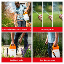 Pulvérisateur à pression avec batterie rechargeable - 6 L