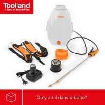 Pulvérisateur à dos avec batterie rechargeable - 12 L