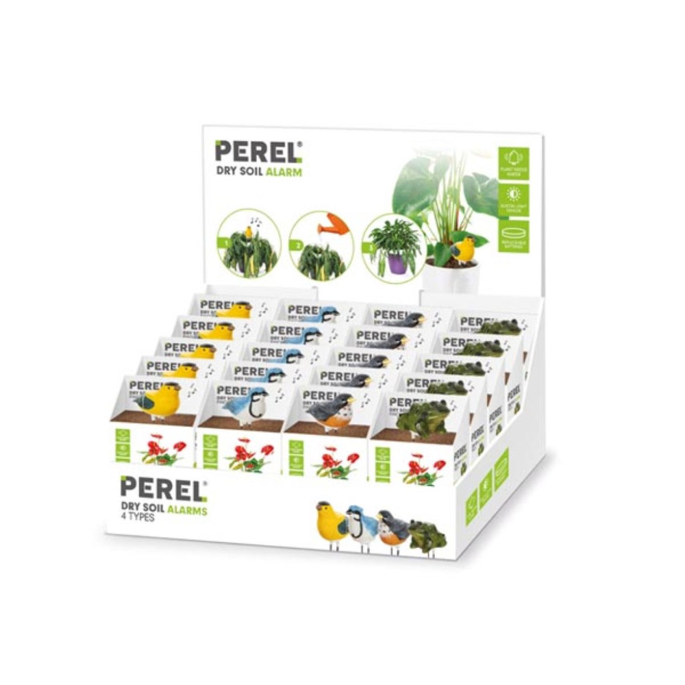 Présentoir avec 4 types d'alarmes de sol sec, 20 pièces