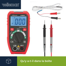 Petit multimètre numérique robuste - CAT III - 600 V - 7 fonctions