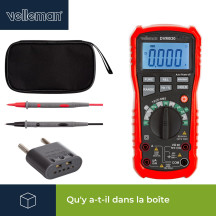 Multimètre numérique antichoc Auto-range true RMS - CAT III - 1000 V - 8 fonctions