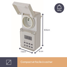 MINUTEUR HEBDOMADAIRE NUMÉRIQUE - USAGE EXTÉRIEUR - TERRE FRANÇAISE