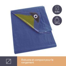 Bâche - bleu/vert - standard - 2 x 3 m
