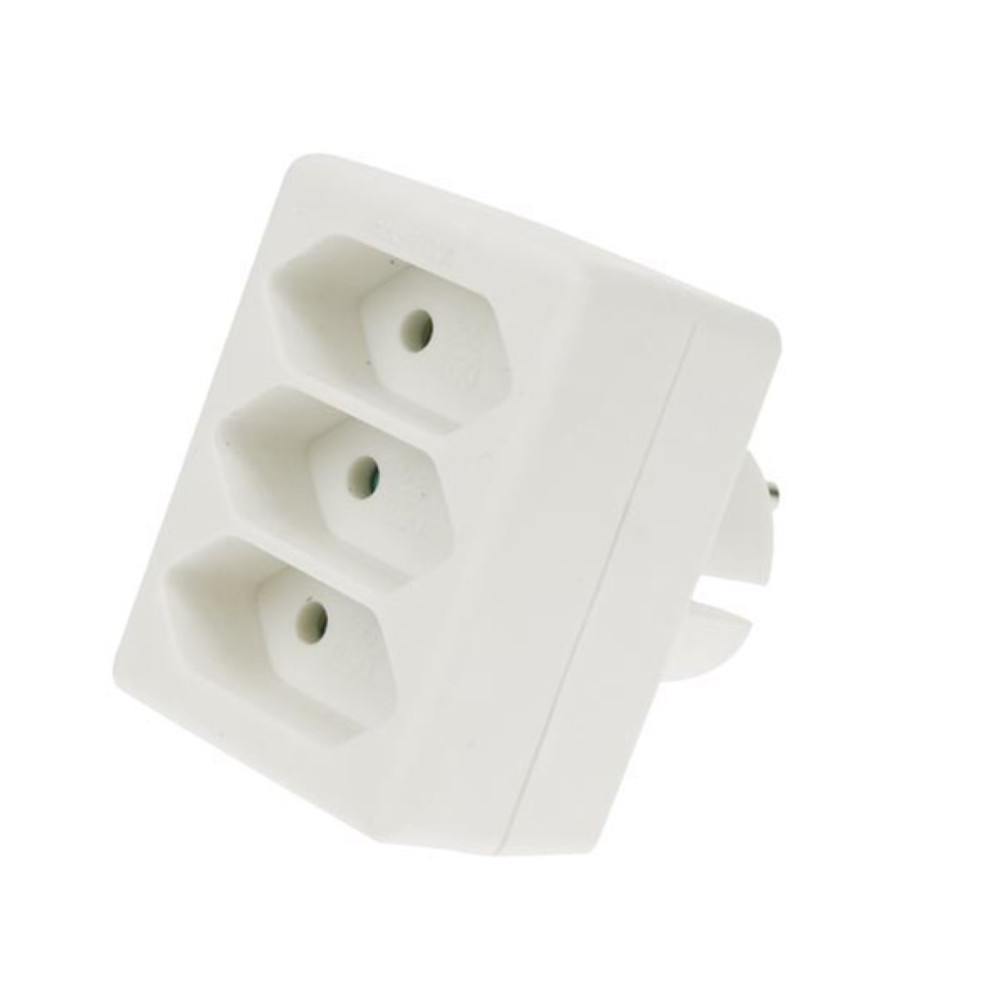 Fiche multiple, 3 prises euro