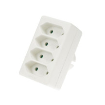 Fiche multiple, 4 prises euro