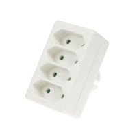 Fiche multiple, 4 prises euro