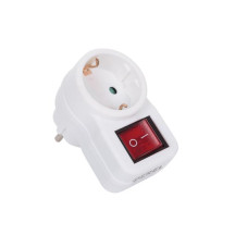 Adaptateur de prise avec interrupteur - 1 prise - Schuko