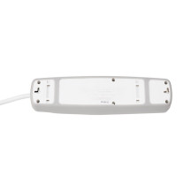Multiprise à 3 voies avec interrupteur - 2 ports USB - câble de 1,5 m - mise à la terre