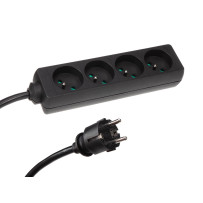 Multiprise à 4 prises avec gaine thermorétractable - 3G2.5 - 1,5 m - broche de terre