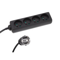 Multiprise à 4 prises avec gaine thermorétractable - 3G1.5 - 5 m - broche de terre