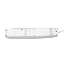 Multiprise 5 prises avec interrupteur - 2 ports USB - câble de 1,5 m - mise à la terre