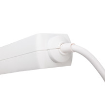 Multiprise 5 prises avec interrupteur - câble de 1,5 m - blanche - mise à la terre