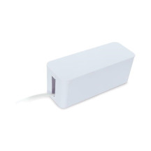 BLOC MULTIPRISE AVEC BOÎTE DE RANGEMENT - 5 PRISES - CÂBLE DE 1.5 m - BLANC - TERRE ALLEMANDE