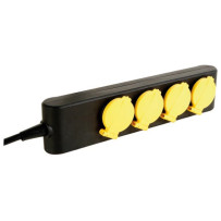BLOC MULTIPRISE - 4 PRISES - IP44 - CÂBLE DE 1.5 m - TERRE ALLEMANDE