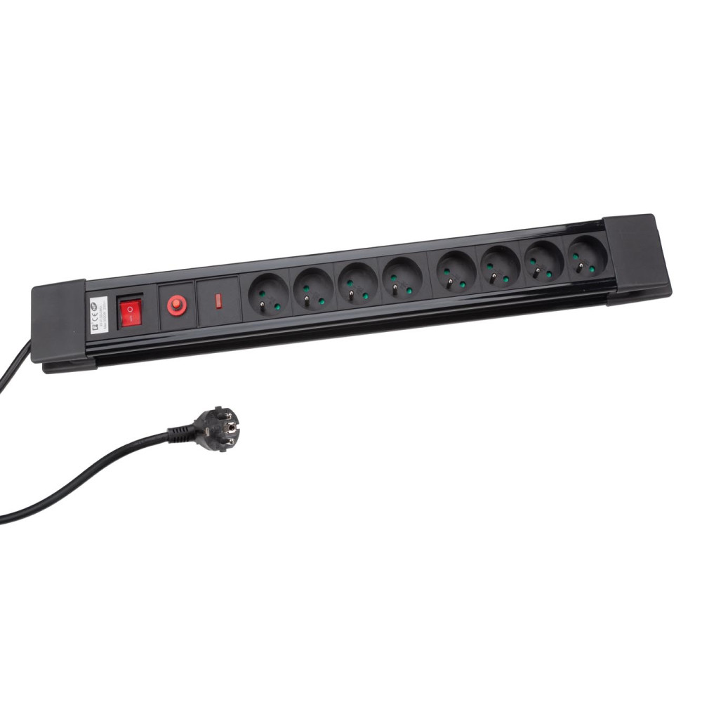 Multiprise à 6 prises avec protection contre les surtensions et la foudre - broche de terre