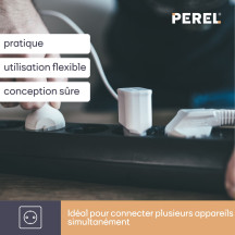 Multiprise à 10 prises avec protection contre les surtensions et prise de terre