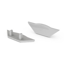 CAPUCHON EN ABS POUR PROFILÉ LED ALU-CORNER - SANS TROU DE CÂBLE - GRIS