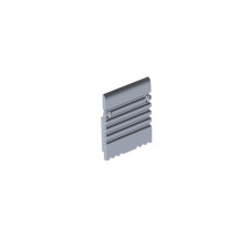 CAPUCHON EN ALUMINIUM POUR PROFILÉ (PLA) - SANS TROU DE CÂBLE - ARGENT