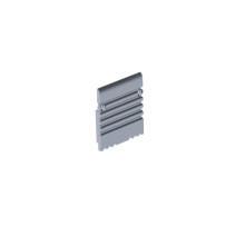 CAPUCHON EN ALUMINIUM POUR PROFILÉ (PLA) - SANS TROU DE CÂBLE - ARGENT