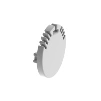 CAPUCHON EN ALUMINIUM POUR PROFILÉ POUR RUBAN LED ALU-ROUND - SANS TROU DE CÂBLE - ARGENT