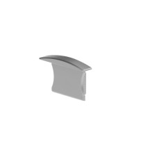 CAPUCHON EN ALUMINIUM POUR PROFILÉ POUR RUBAN LED RECESSED SLIMLINE 15 mm - SANS TROU DE CÂBLE - ARGENT