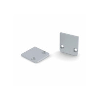 CAPUCHON DE TERMINAISON POUR PROFILÉ LED SL15FL - SANS TROU DE CÂBLE - ALUMINIUM ANODISÉ - ARGENT