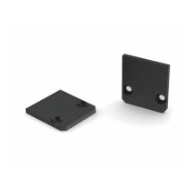 CAPUCHON DE TERMINAISON POUR PROFILÉ LED SL15FL - SANS TROU DE CÂBLE - ALUMINIUM ANODISÉ - NOIR