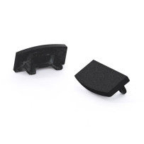 CAPUCHON EN ALUMINIUM POUR RUBAN LED SL7 - SANS TROU DE CÂBLE - NOIR