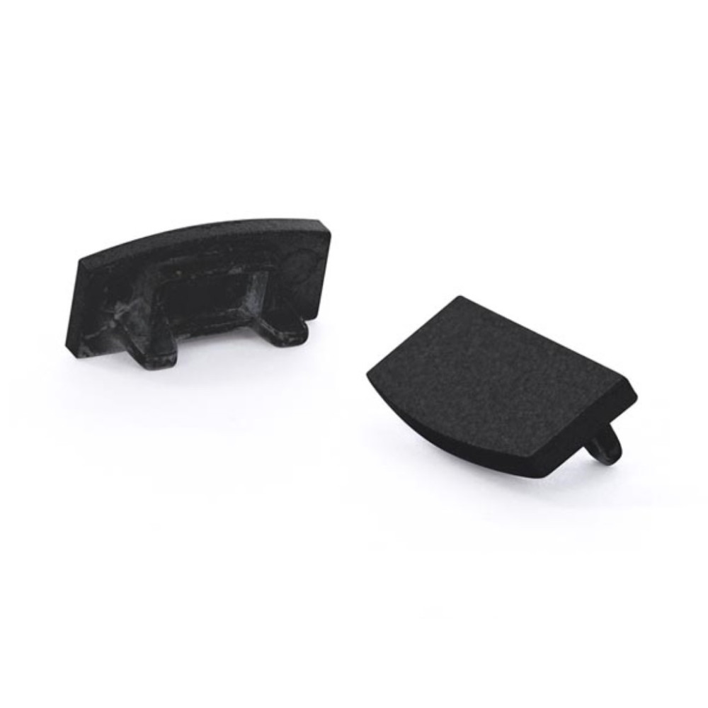 CAPUCHON EN ALUMINIUM POUR RUBAN LED SL7 - SANS TROU DE CÂBLE - NOIR
